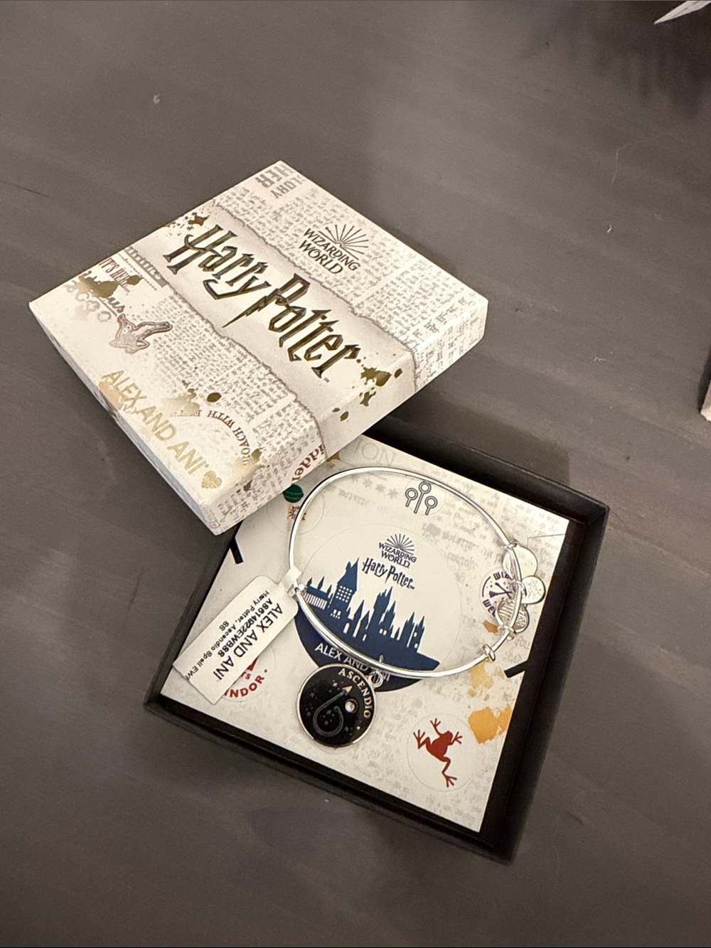 Alex and Ani Silver Harry Potter -  Hogwarts Charm Bangle - ASCENDIO